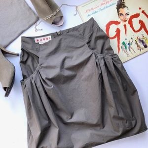 Marni High Waisted Pocket Mini Skirt, Brown, Cotton, EU 38 (US 2-4?)